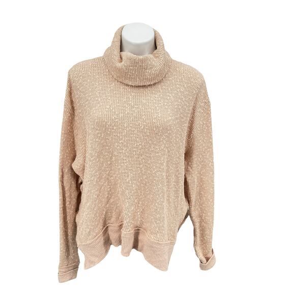 Free People Sweaters - Free People Tommy Turtleneck Sweater Women's SZ L Oversized Relaxed Neutral Cozy